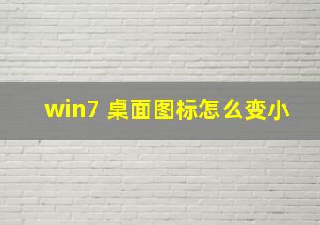 win7 桌面图标怎么变小